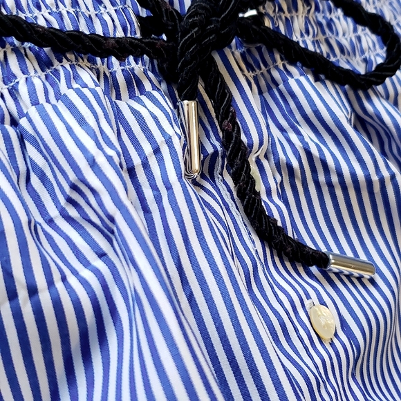 2 for $10 Off-the-Shoulder Blouse Nautical Blue - Picture 3 of 8